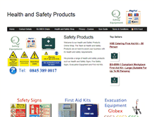 Tablet Screenshot of health-safety-products.co.uk